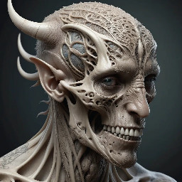 In the style of hyper-realistic mythical artistry, create an image based on: . Utilize elements of intricate textural detail and lifelike anatomical features.