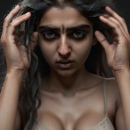 I was busy with my work, suddenly my eyes covered with hands .. Dheeraj was there.. I somewhat shocked to see her.. only in bra and panty.. hair dispersed.. strong determination on face..