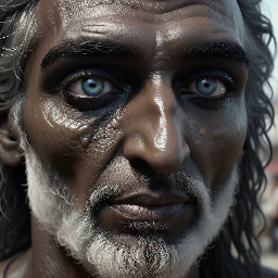 Para ellos tombé es un dios de Kabala, de profundos ojos hermosos y negros. No tiene boca, y camina sobre unas