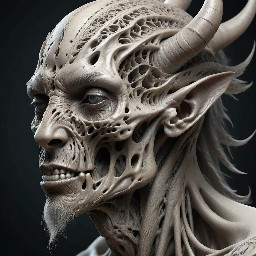 In the style of hyper-realistic mythical artistry, create an image based on: . Utilize elements of intricate textural detail and lifelike anatomical features.