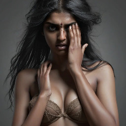 I was busy with my work, suddenly my eyes covered with hands .. Dheeraj was there.. I somewhat shocked to see her.. only in bra and panty.. hair dispersed.. strong determination on face..