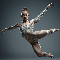beautiful female gymnast