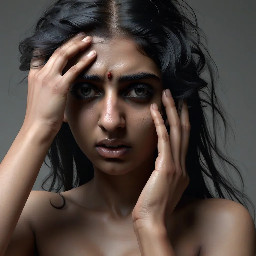 I was busy with my work, suddenly my eyes covered with hands .. Dheeraj was there.. I somewhat shocked to see her.. only in bra and panty.. hair dispersed.. strong determination on face..